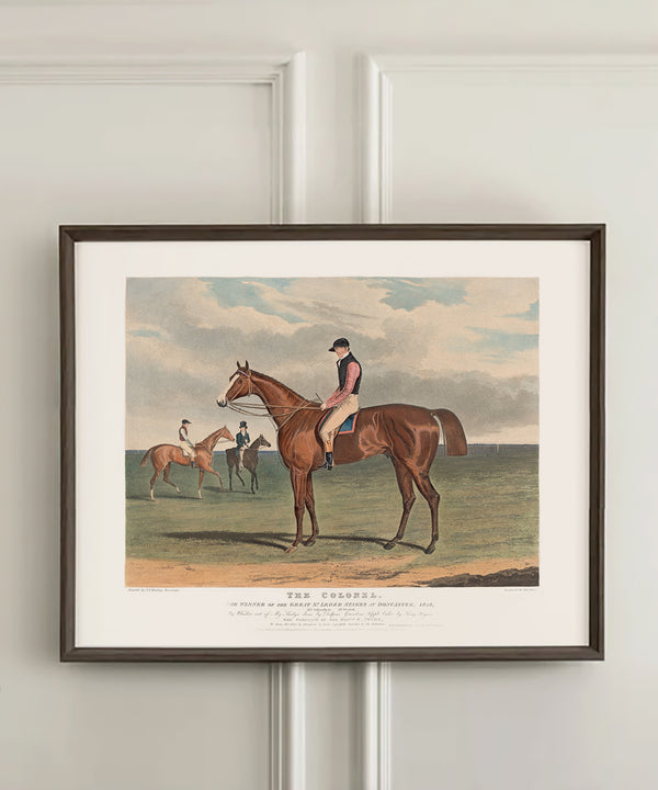 Hart Equestrian vintage racehorse portrait of The Colonel