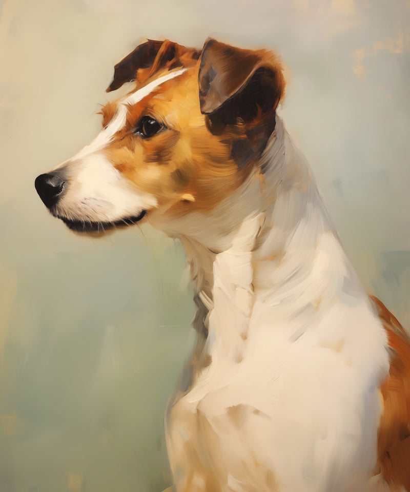 Jack Russell Terrier painting print