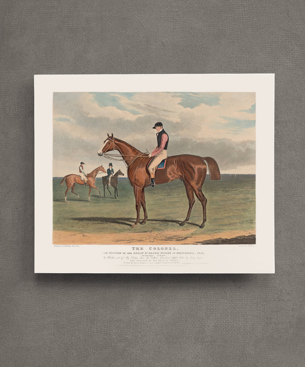 Vintage Chestnut Racehorse Painting The Colonel