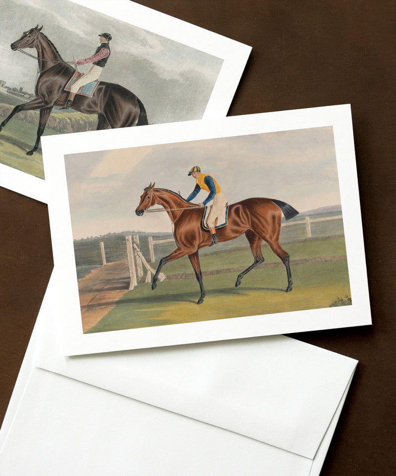 Vintage race horse and jockey stationery set