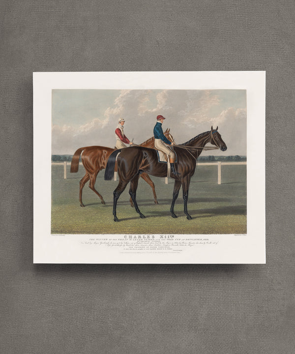 Vintage Racehorse Print Winner of the St. Leger