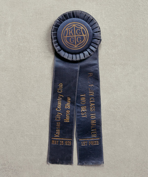 1929 Blue Horse Show Ribbon