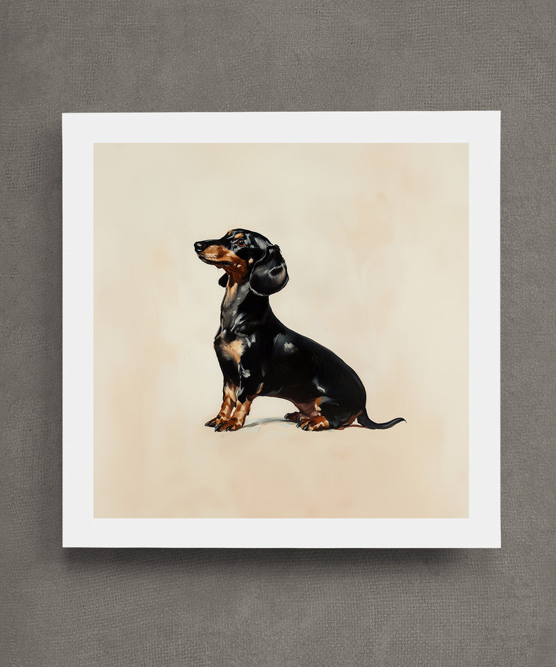 A Seated Dachshund