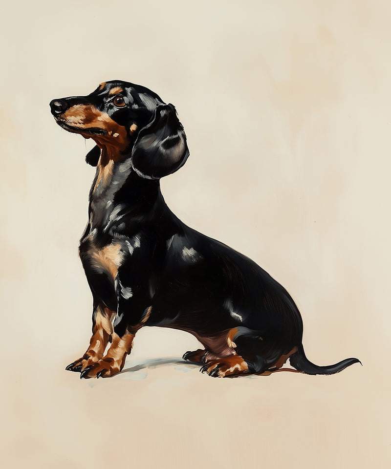 A Seated Dachshund