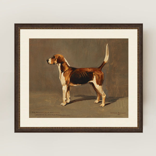 Vintage Painting of a Hound Dog – Hart Equestrian