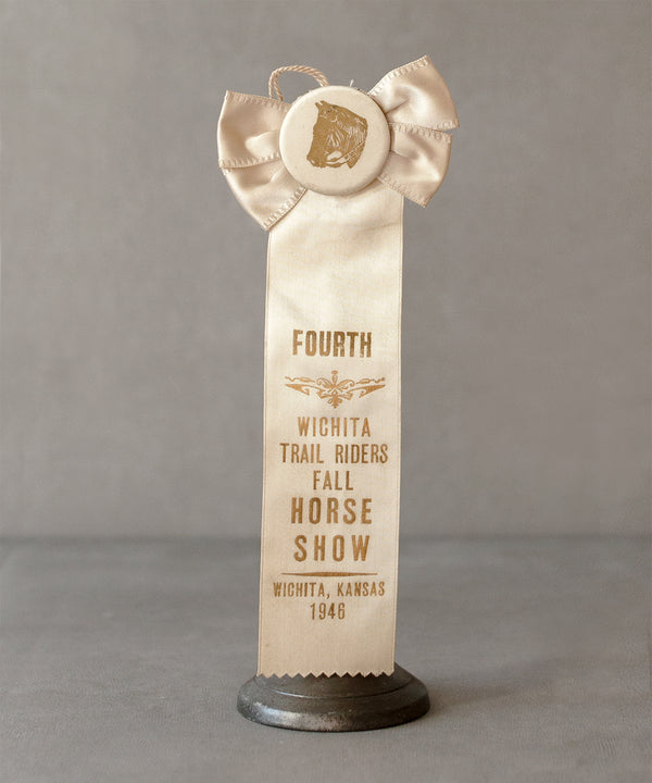 Vintage Fourth Place White Horse Show Ribbon